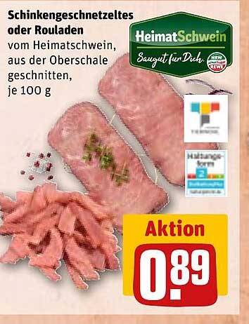 Schinken geschnetzeltes oder Rouladen