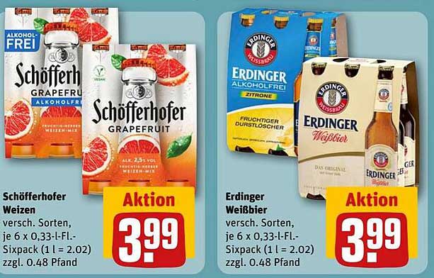 Schöfferhofer Weizen  
Erdinger Weißbier