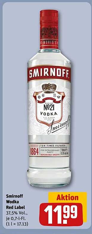 Smirnoff Wodka Red Label