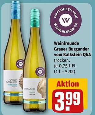 Weinfreunde Grauer Burgunder vom Kalkstein QbA