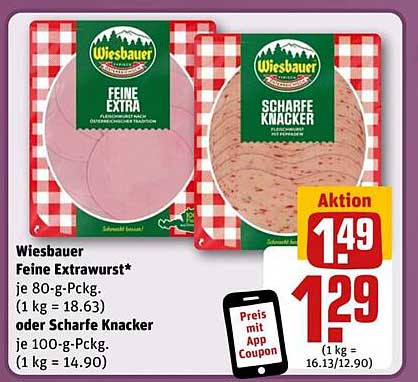 Wiesbauer Feine Extrawurst* oder Scharfe Knacker