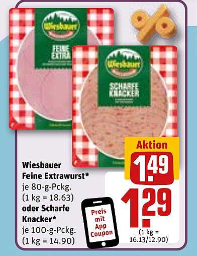 Wiesbauer Feine Extrawurst* oder Scharfe Knacker*