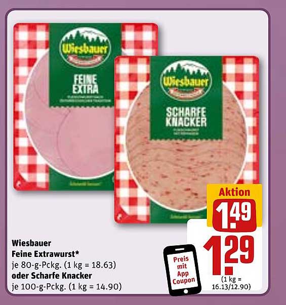 Wiesbauer Feine Extrawurst oder Scharfe Knacker