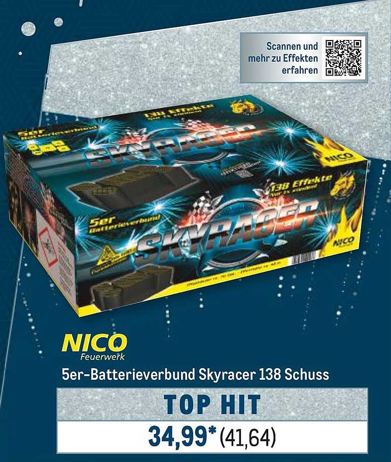 5er-Batterieverbund Skyracer 138 Schuss