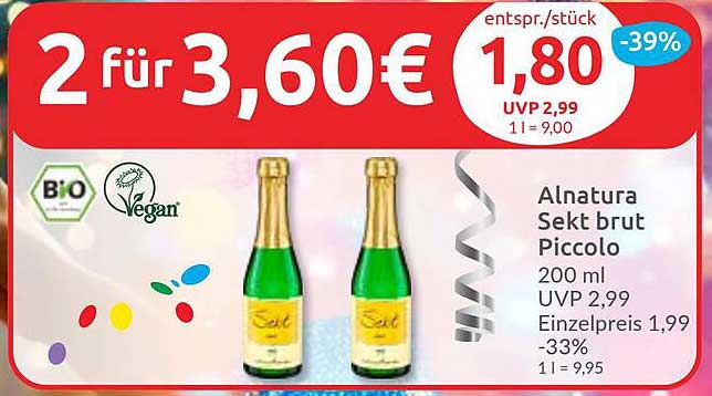 Alnatura Sekt brut Piccolo