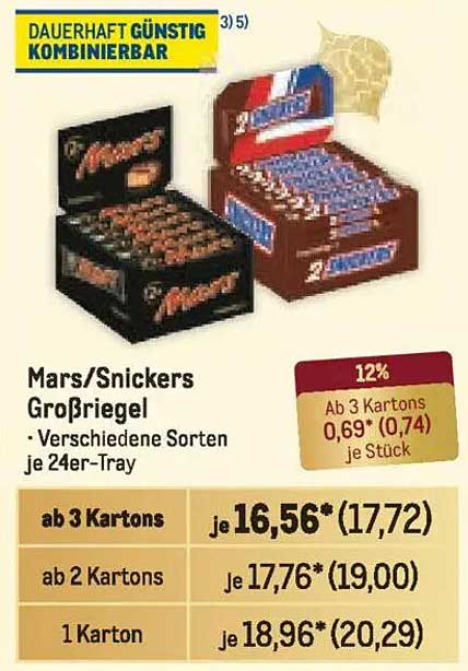 Mars/Snickers Großriegel