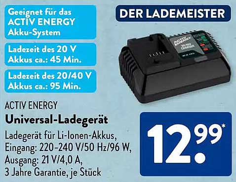 Aktiv Energy Universal-Ladegerät