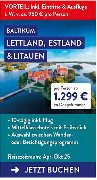 BALTIKUM LETTLAND, ESTLAND & LITAUEN