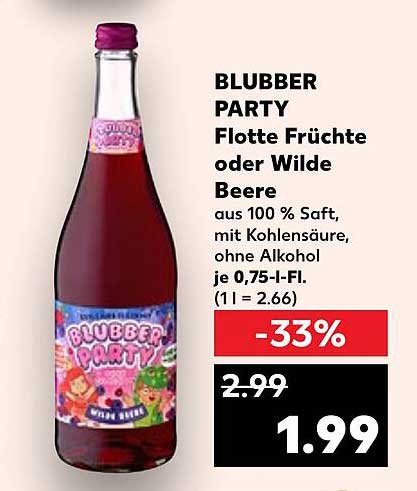 BLUBBER PARTY Flotte Früchte oder Wilde Beere