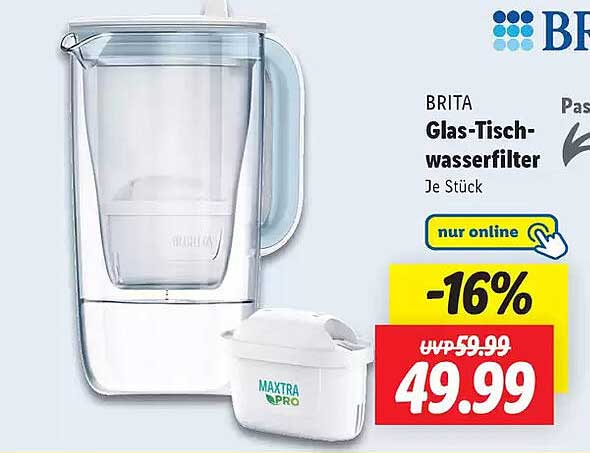 BRITA Glas-Tisch-wasserfilter