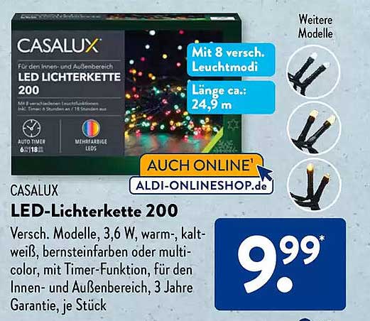 CASALUX LED-Lichterkette 200