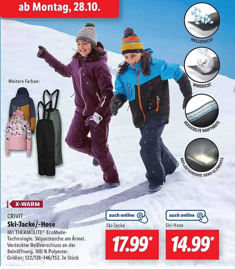 CRIVIT Ski-Jacke/-Hose