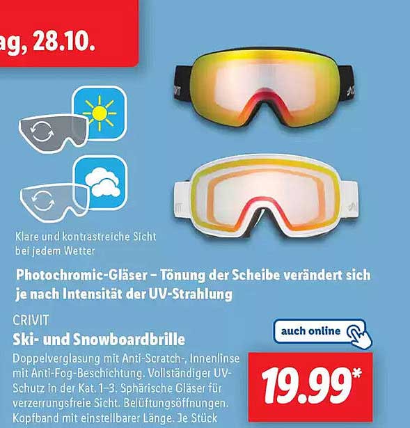 CRIVIT Ski- und Snowboardbrille