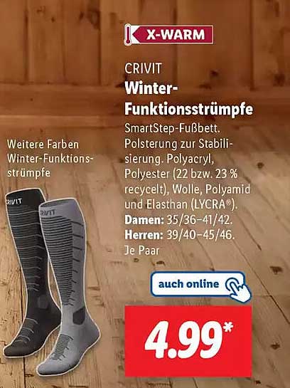 CRIVIT Winter-Funktionsstrümpfe