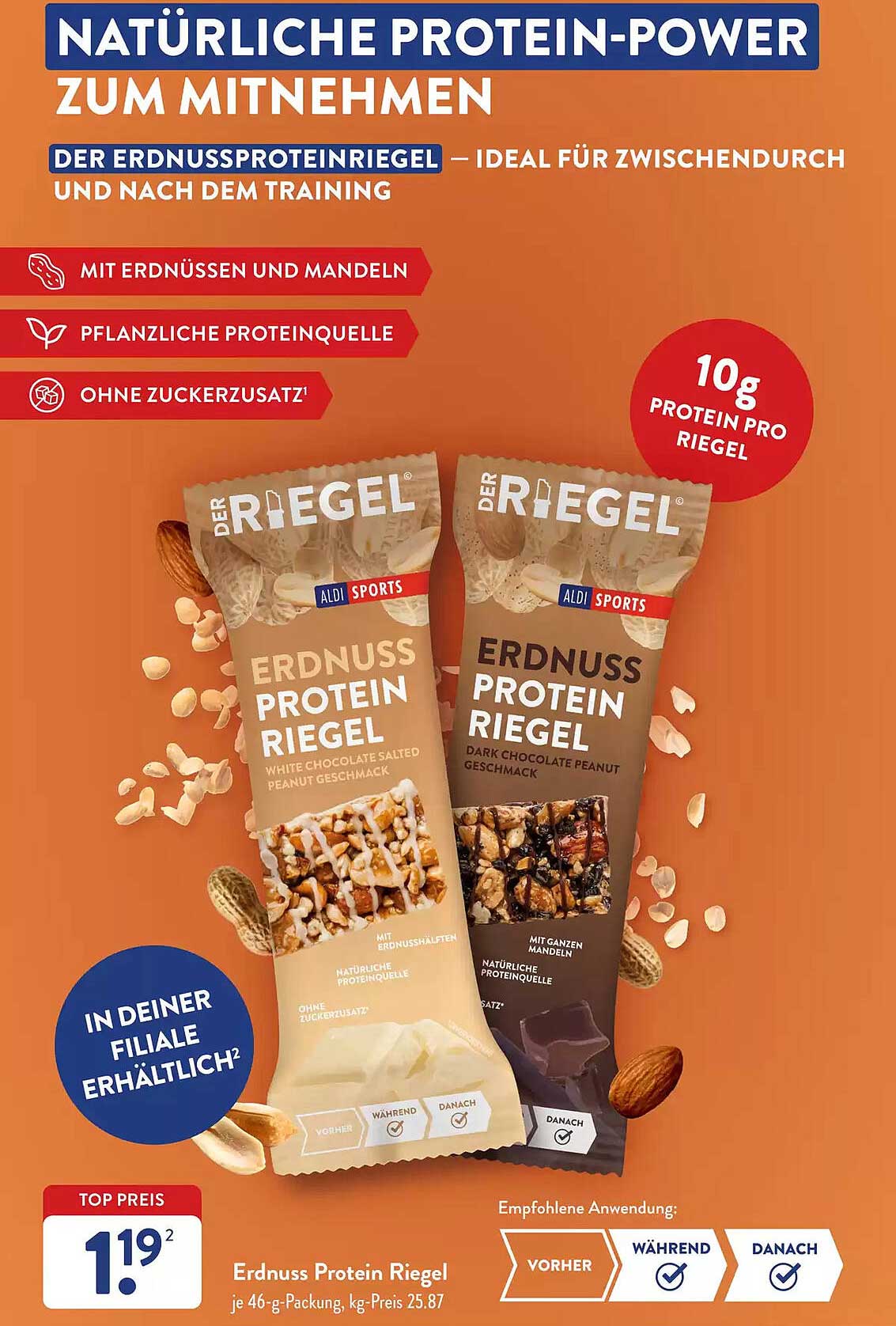 Erdnuss Protein Riegel