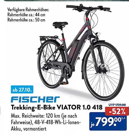 FISCHER Trekking-E-Bike VIATOR 1.0 418