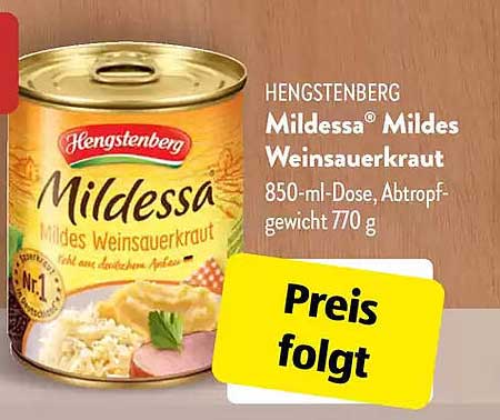 Hengstenberg Mildessa® Mildes Weinsauerraut