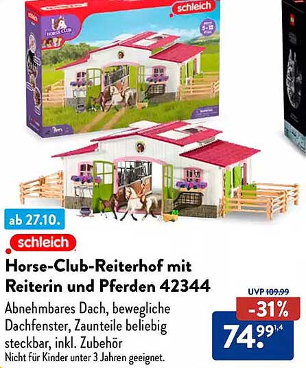 Horse-Club-Reiterhof mit Reiterin und Pferden 42344