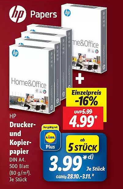 HP Drucker- und Kopierpapier