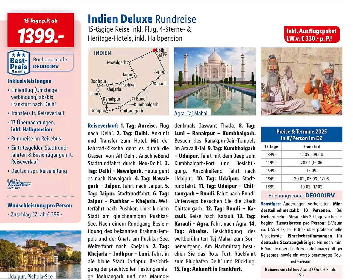 Indien Deluxe Rundreise