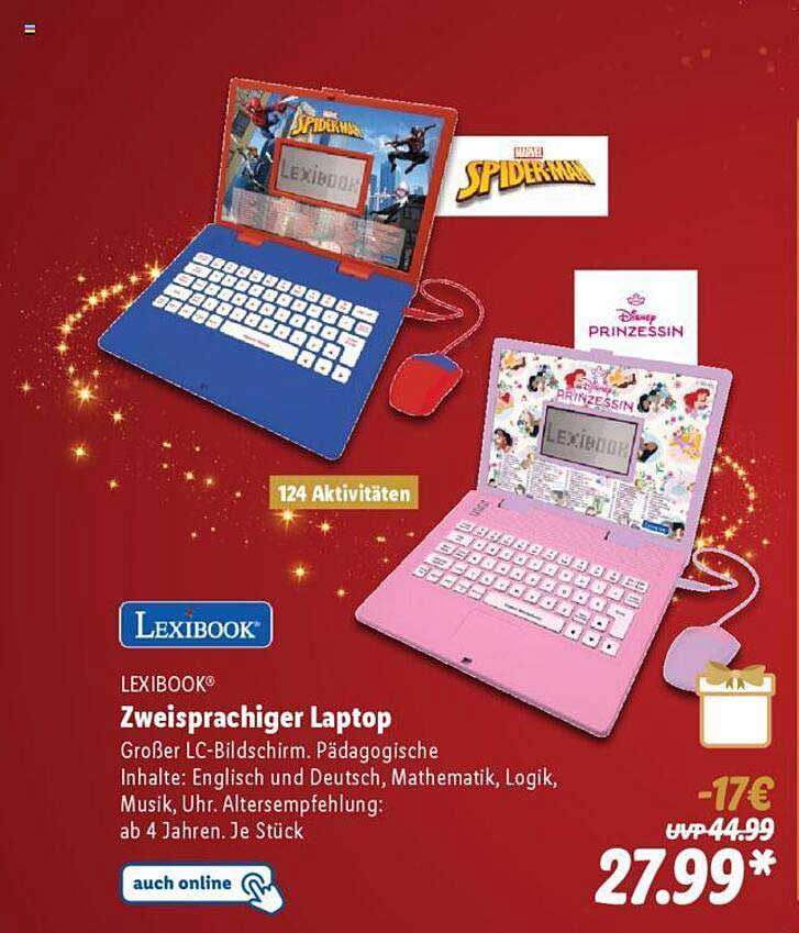 LEXIBOOK® Zweisprachiger Laptop