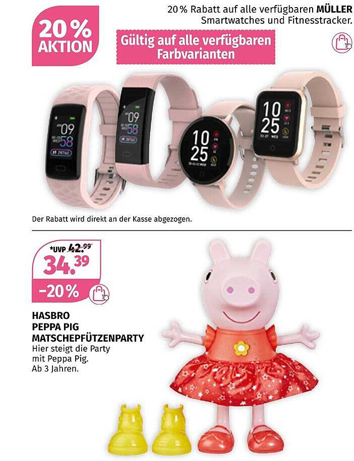 MÜLLER Smartwatches und Fitnesstracker  
HASBRO PEPPA PIG MATSCHPEFÜTZENPARTY