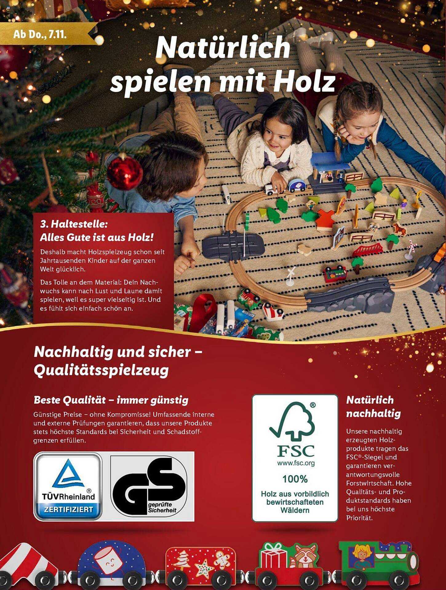 Natürlich spielen mit Holz