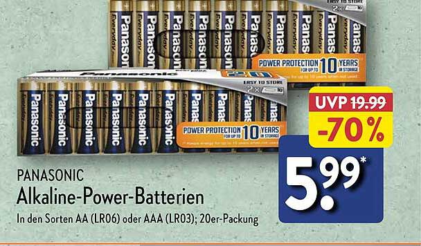 PANASONIC Alkaline-Power-Batterien