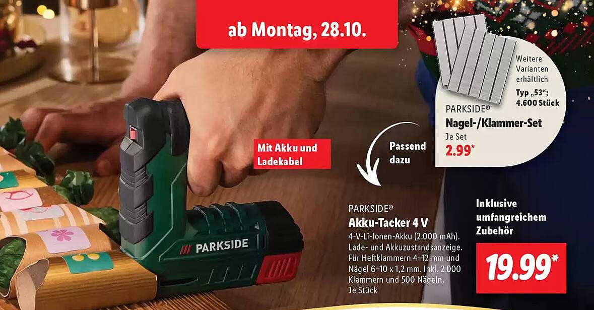 PARKSIDE Akku-Tacker 4 V