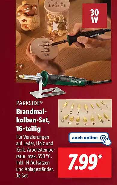 PARKSIDE® Brandmal-Kolben-Set, 16-teilig