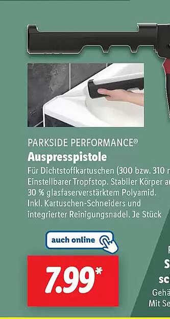 PARKSIDE PERFORMANCE® Auspresspistole