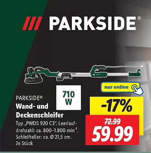 PARKSIDE Wand- und Deckenschleifer