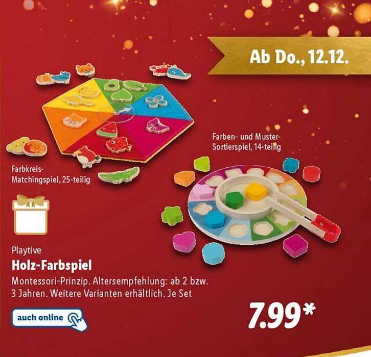 Playtive Holz-Farbspiel