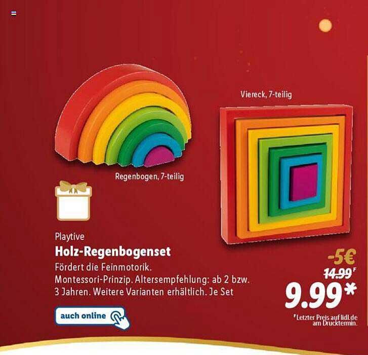 Playtive Holz-Regenbogenset