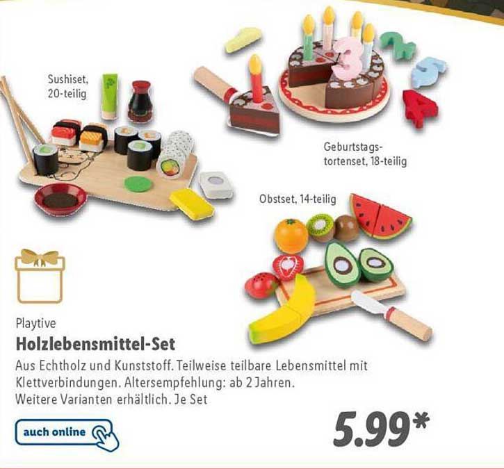 Playtive Holzlebensmittel-Set