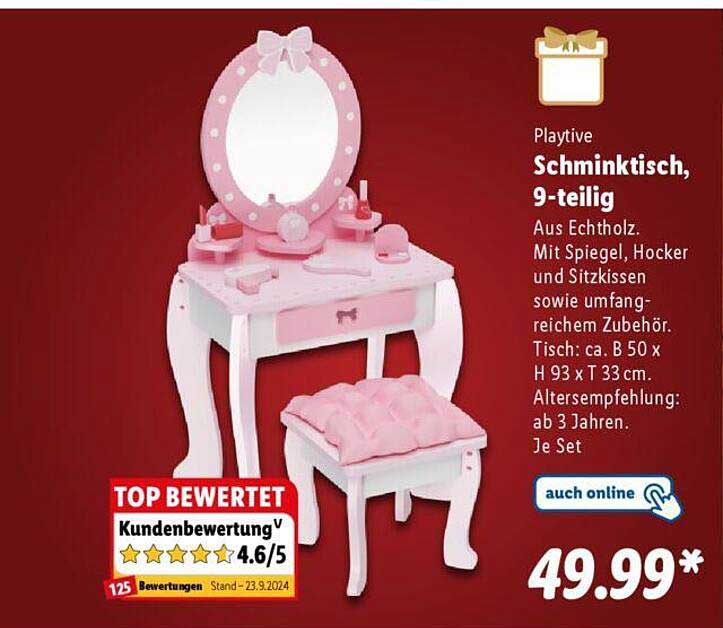 Playtive Schminktisch, 9-teilig