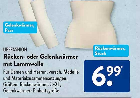 Rücken- oder Gelenkwärmer mit Lammwolle