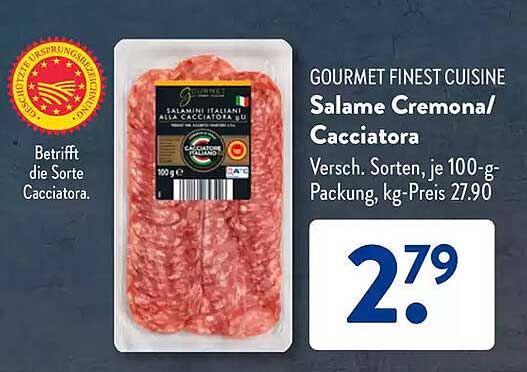 Salame Cremona/ Cacciatora