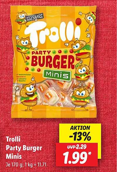 Trolli Party Burger Minis