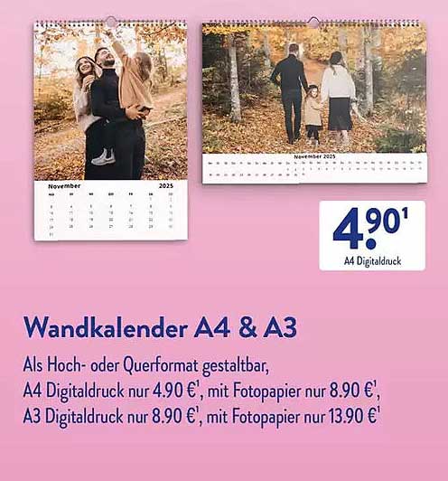 Wandkalender A4 & A3