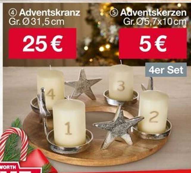 Adventskranz  
Adventskerzen