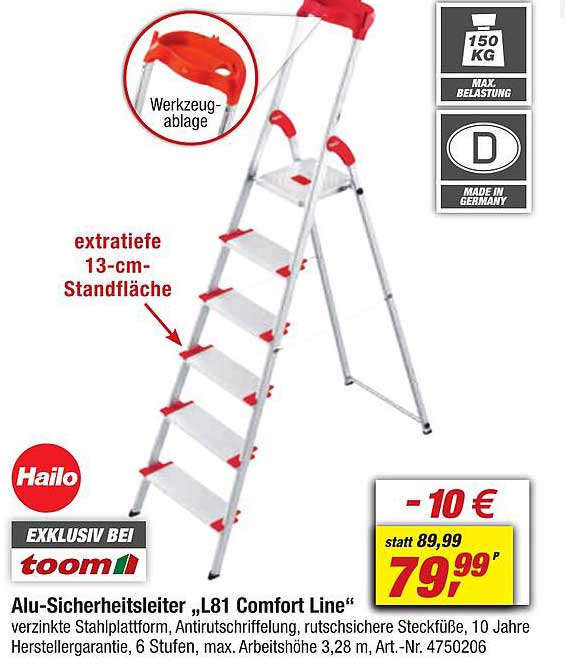 Alu-Sicherheitsleiter „L81 Comfort Line“