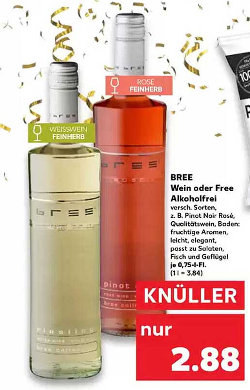 BREE Wein oder Free Alkoholfrei