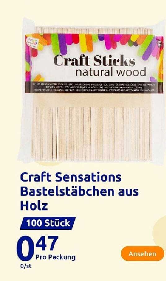 Craft Sensations Bastelstäbchen aus Holz