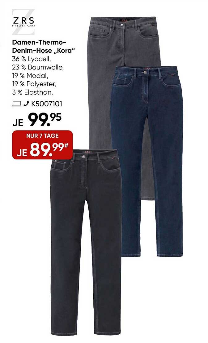 Damen-Thermo-Denim-Hose „Kora“