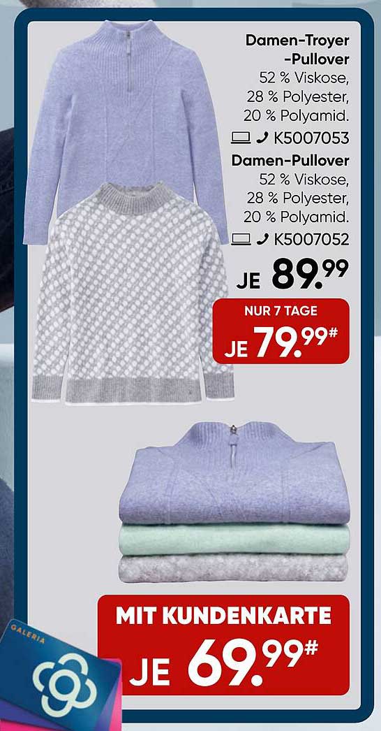 Damen-Troyer-Pullover  
Damen-Pullover