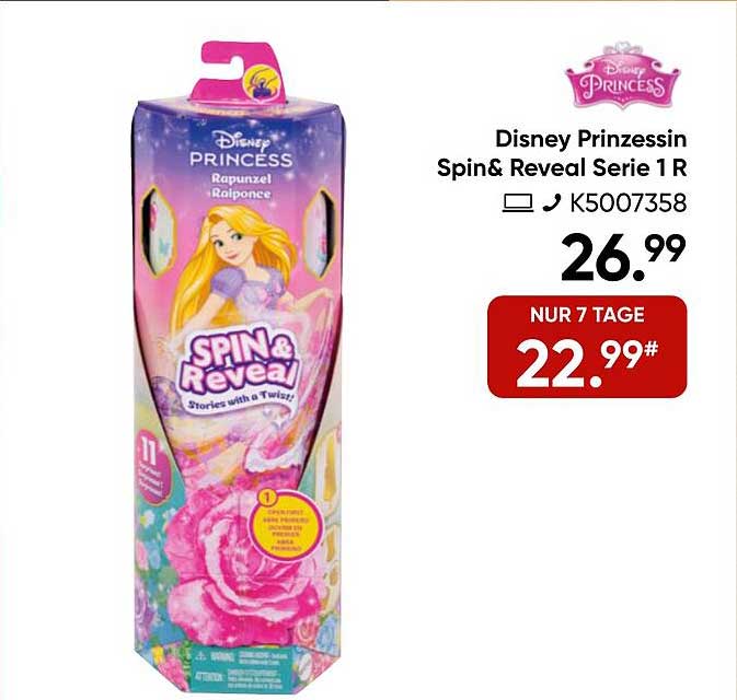 Disney Prinzessin Spin&Reveal Serie 1 R