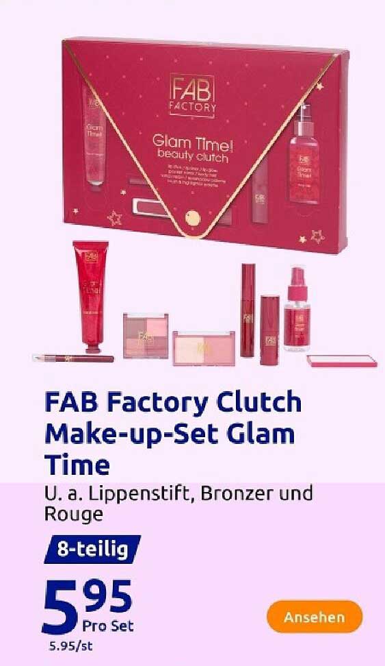 FAB Factory Clutch Make-up-Set Glam Time