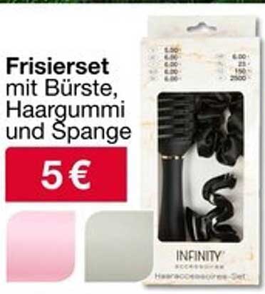 Frisierset mit Bürste, Haargummi und Spange