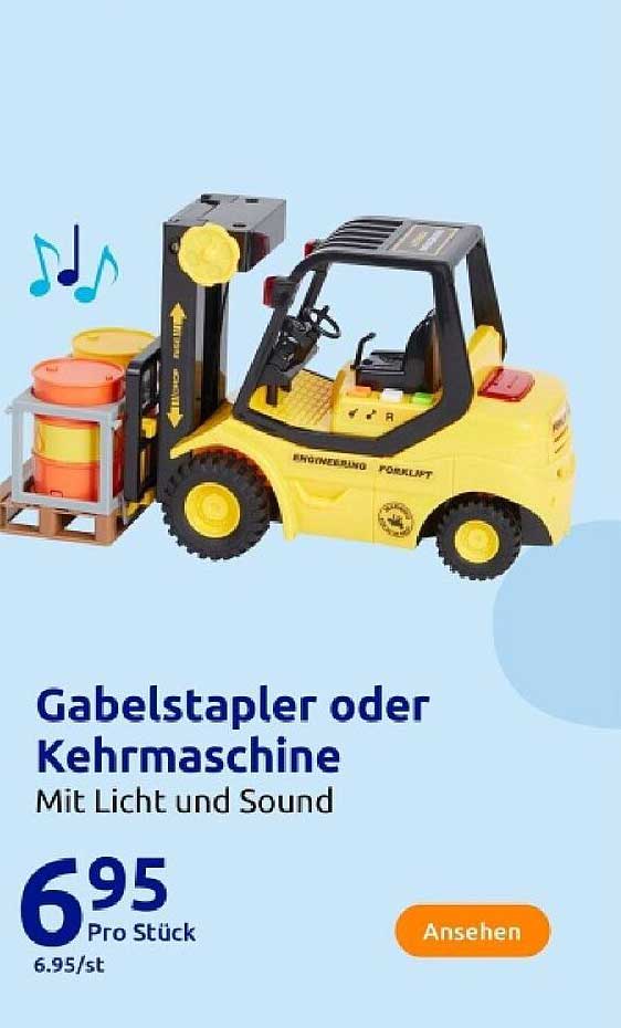 Gabelstapler oder Kehrmaschine